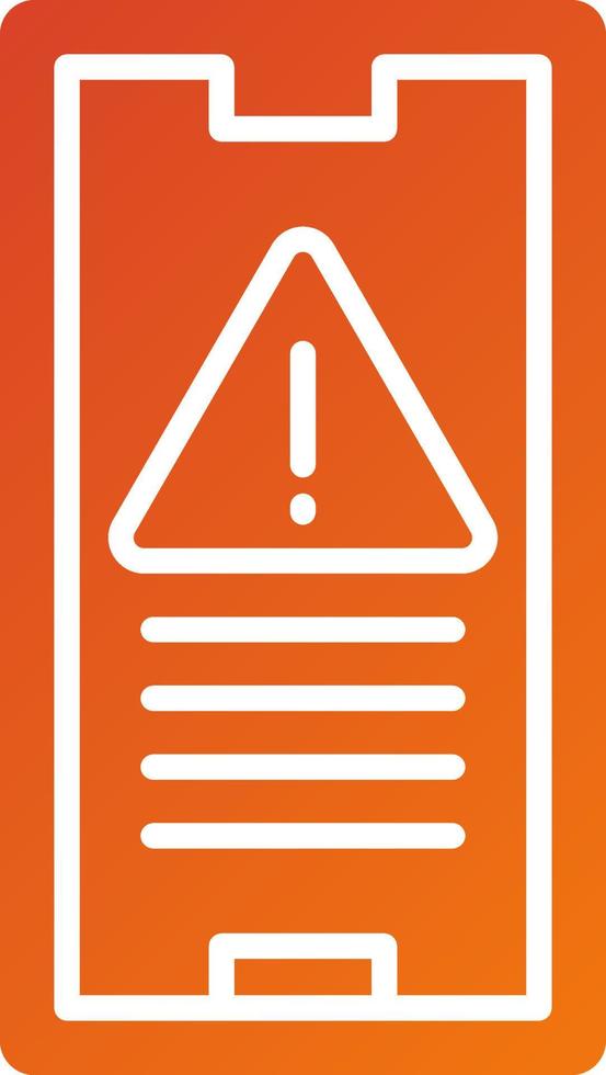 Mobile Warning Icon Style vector