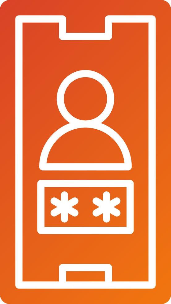 Mobile Password Icon Style vector