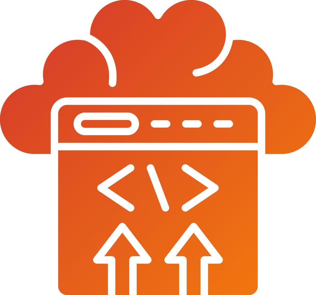 Cloud Deployment Icon Style vector