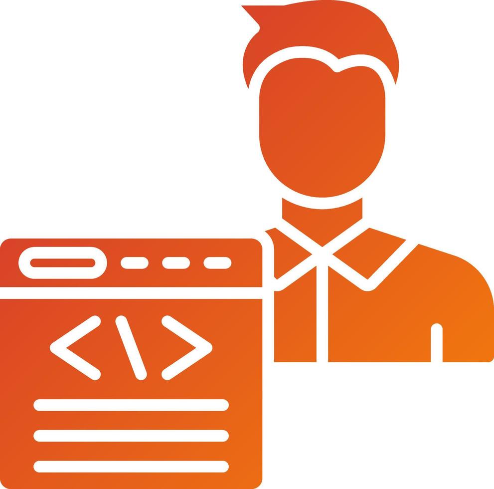 Citizen Developer Male Icon Style vector