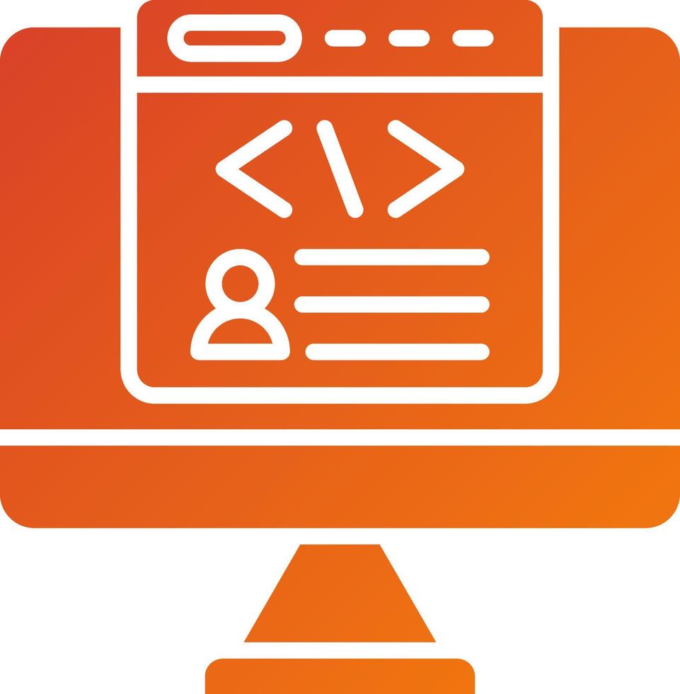 Front End Development Icon Style vector
