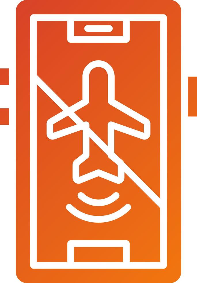 Airplane mode Inactive Icon Style vector