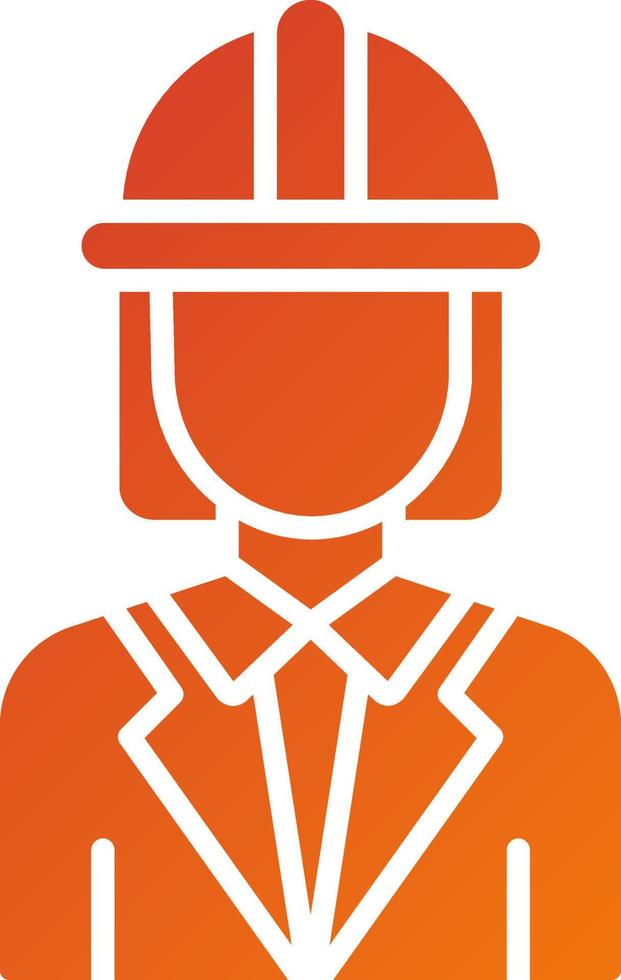 Engineer Female Icon Style vector