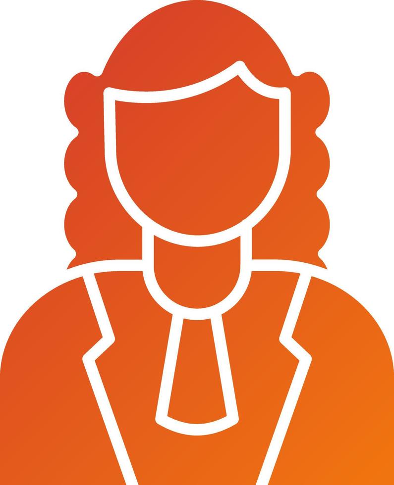 Judge Female Icon Style vector