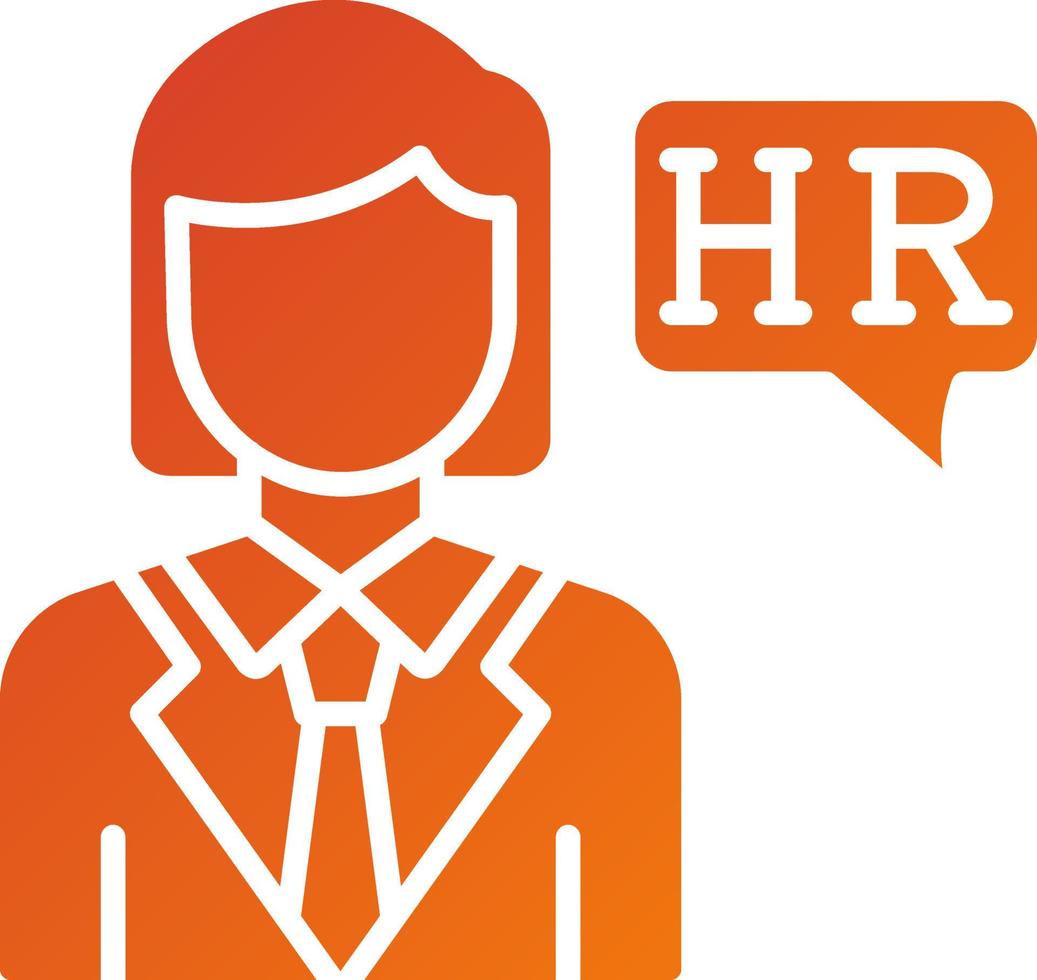 Hr Specialist Female Icon Style vector