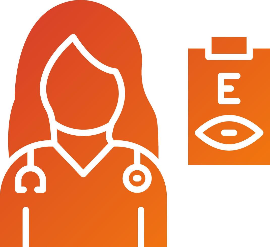 Optometrist Female Icon Style vector