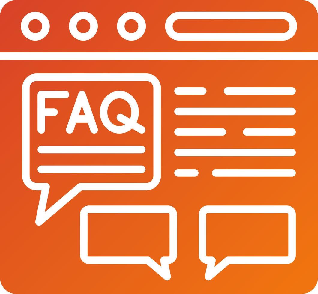 FAQ Icon Style vector