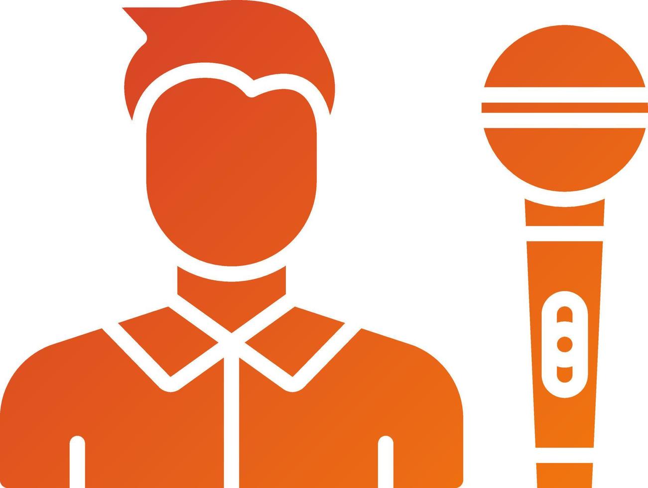Journalist Male Icon Style vector