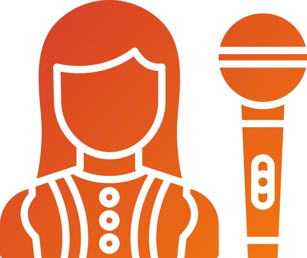 Host Female Icon Style vector