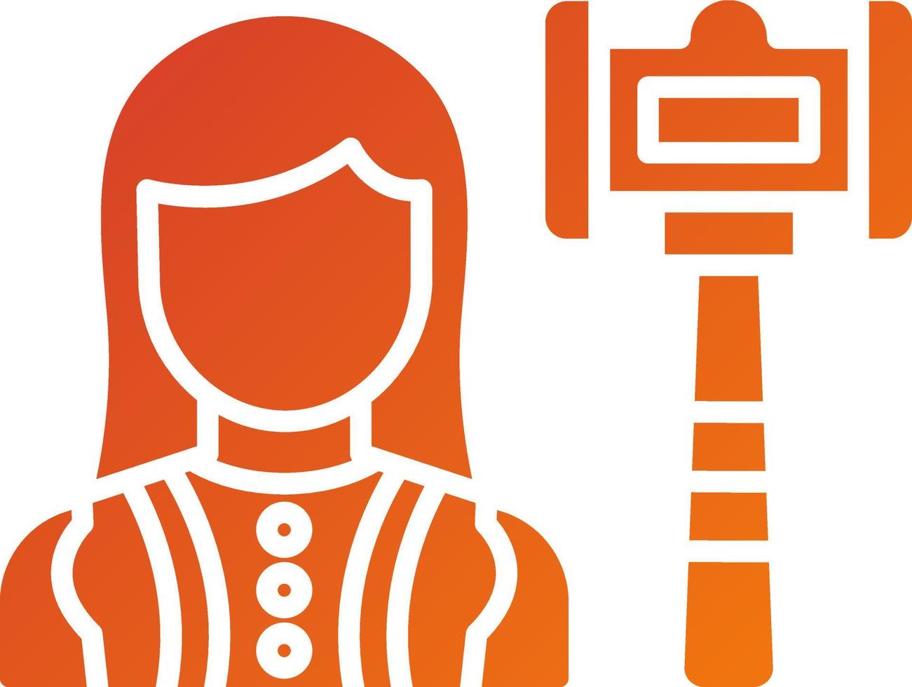 Judge Female Icon Style vector
