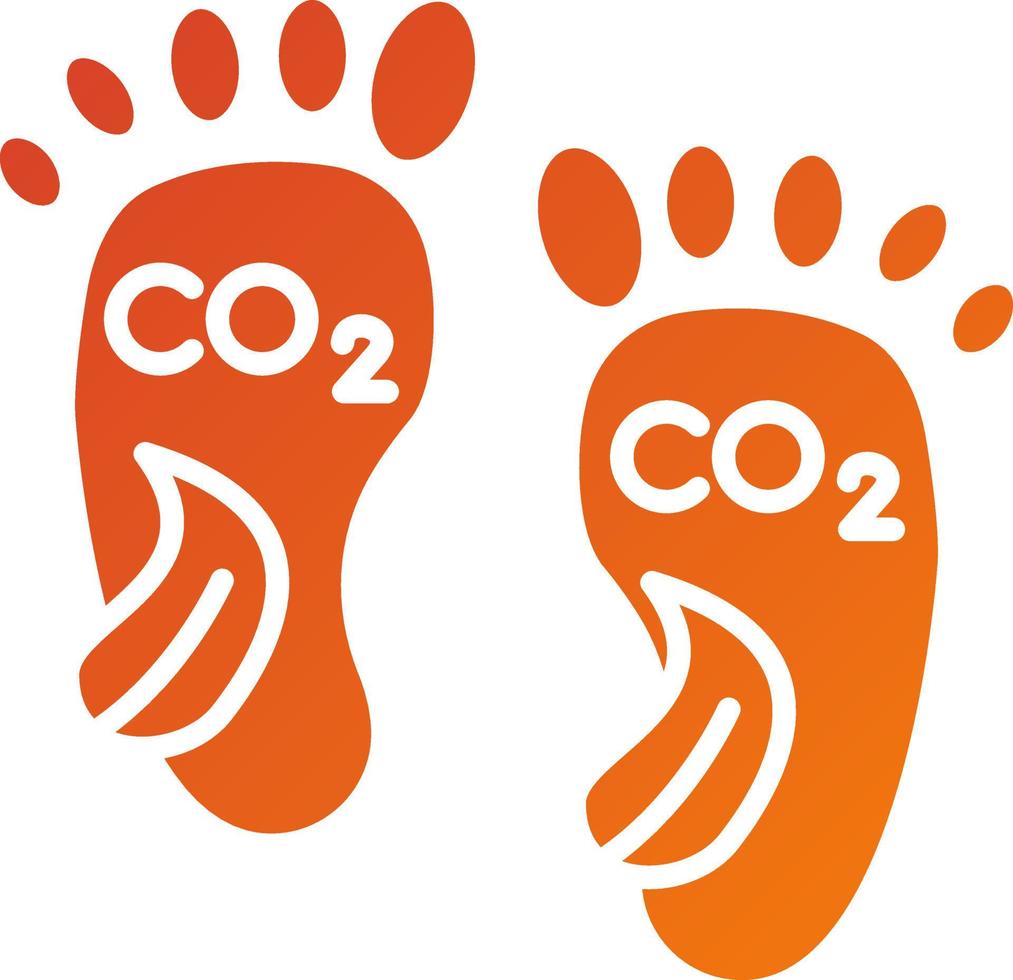 Carbon Footprint Icon Style vector