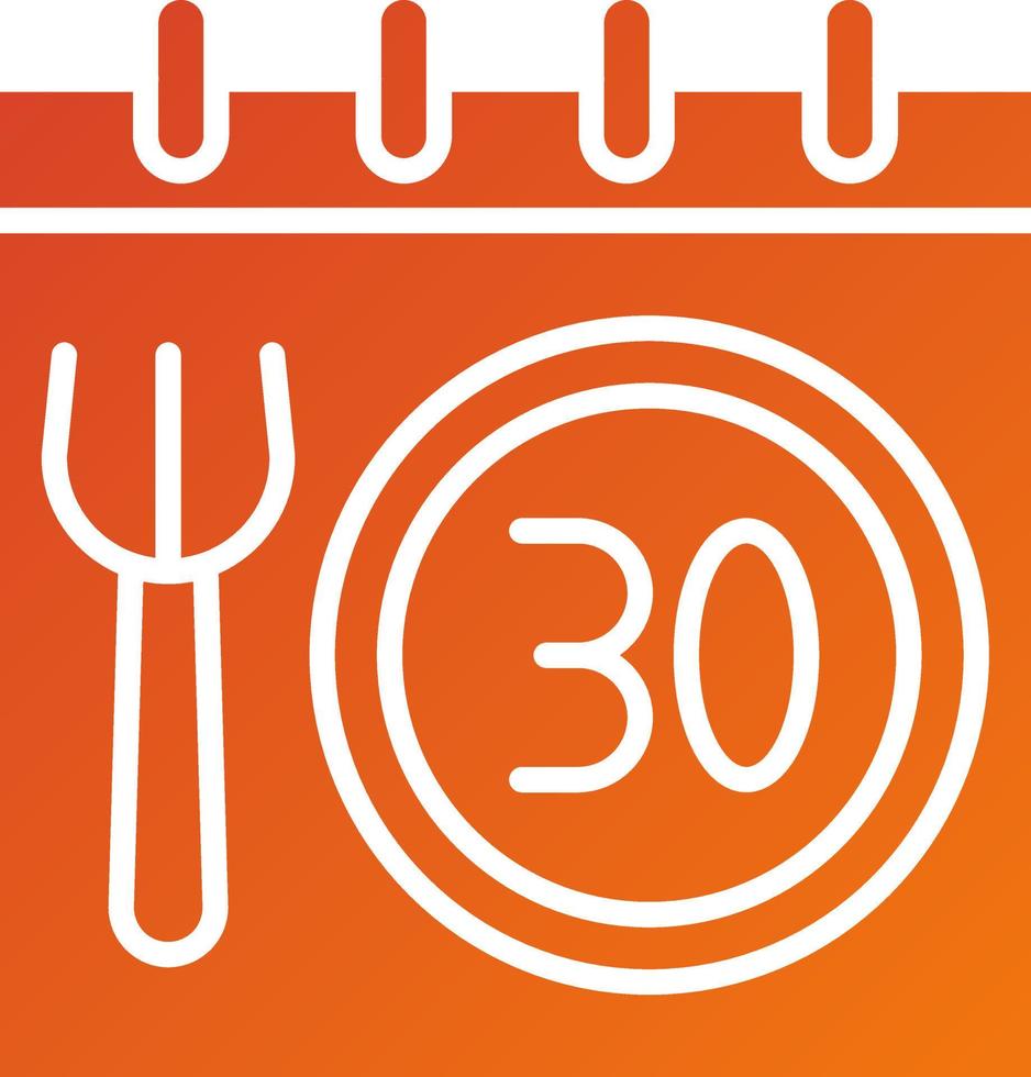30 Day Challenge Icon Style vector