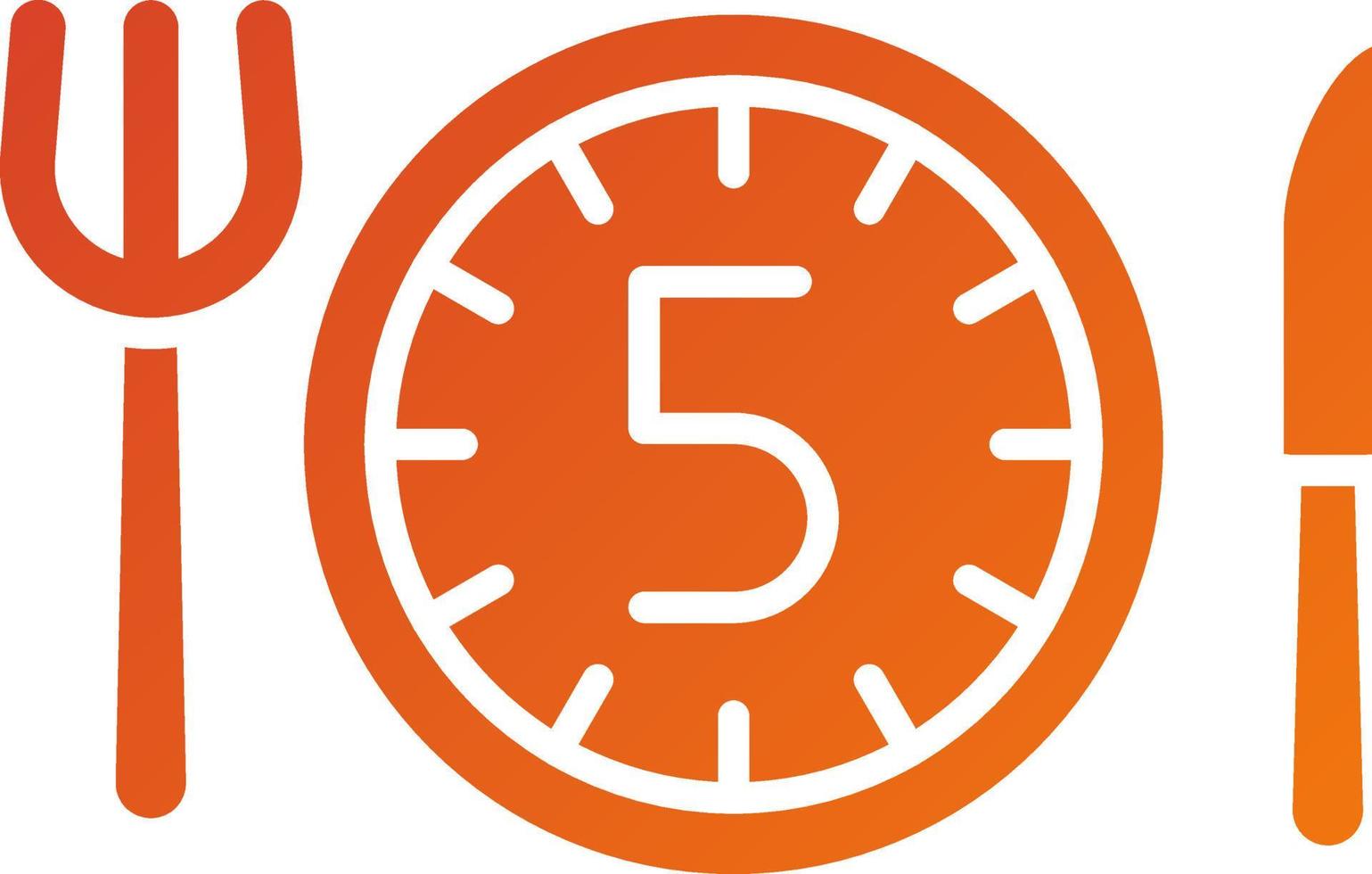 5 Meals A Day Icon Style vector