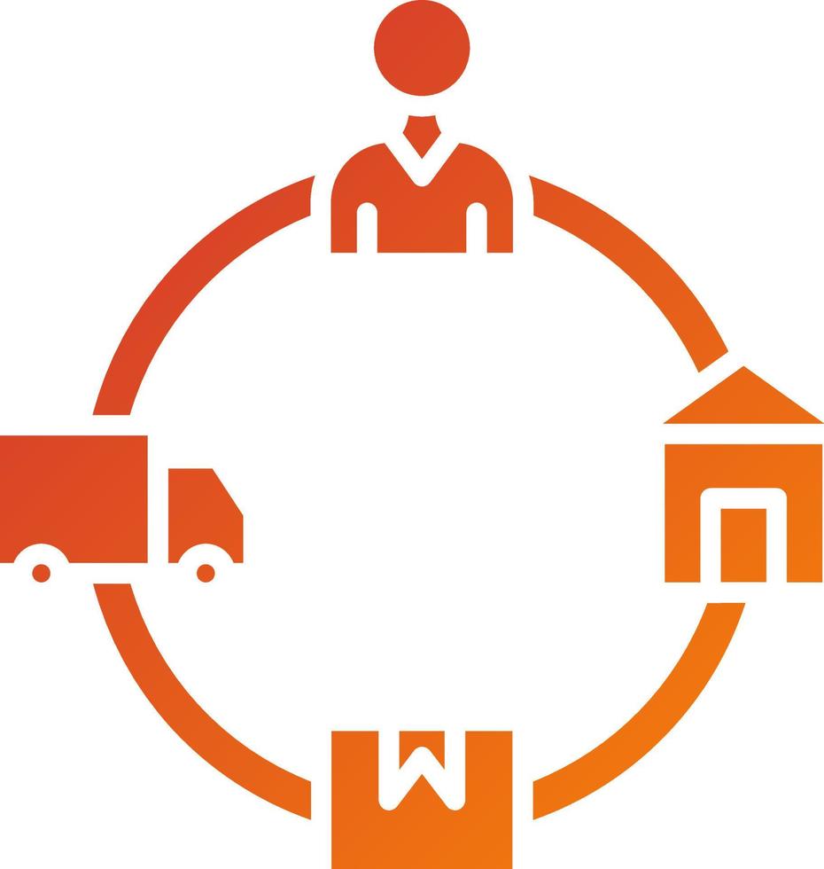 Circular Supply Chain Icon Style vector