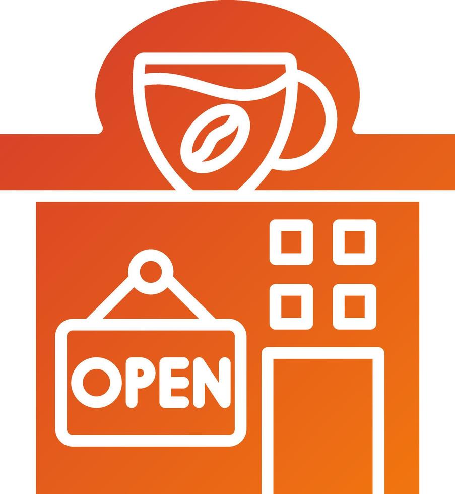 Cafe Showcase Icon Style vector