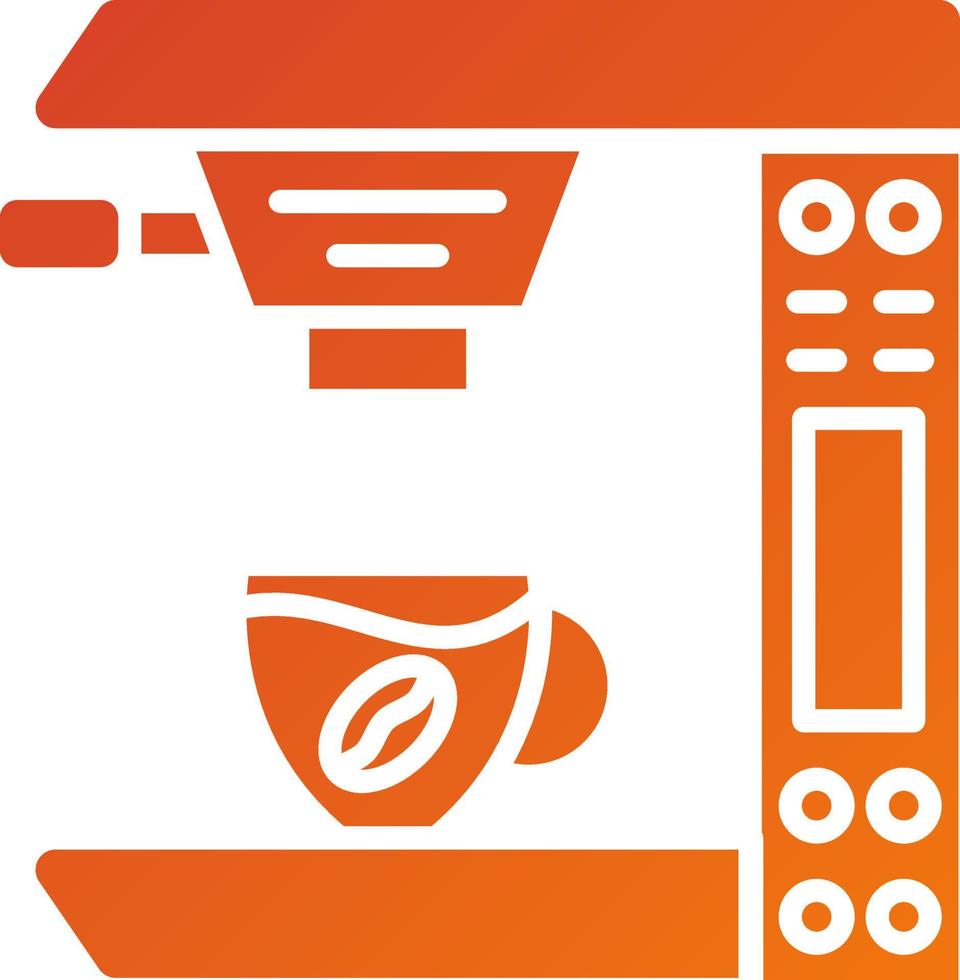 estilo de icono de máquina de café vector