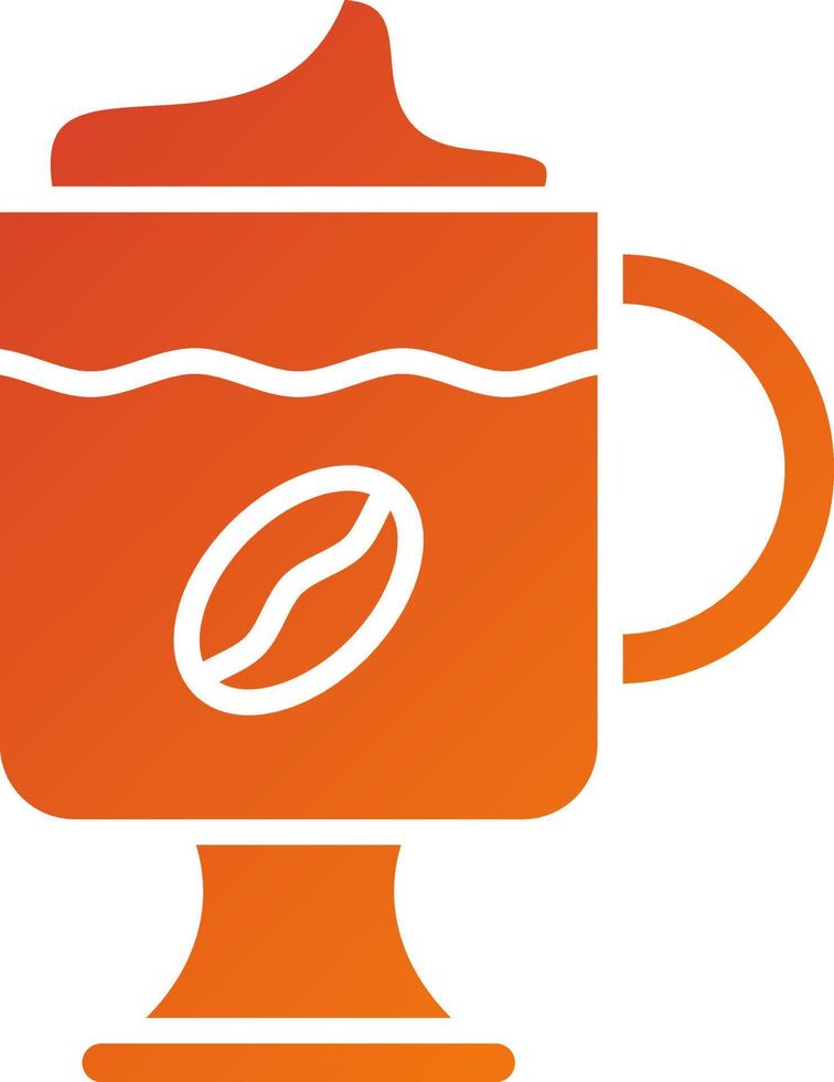 estilo de icono de capuchino vector