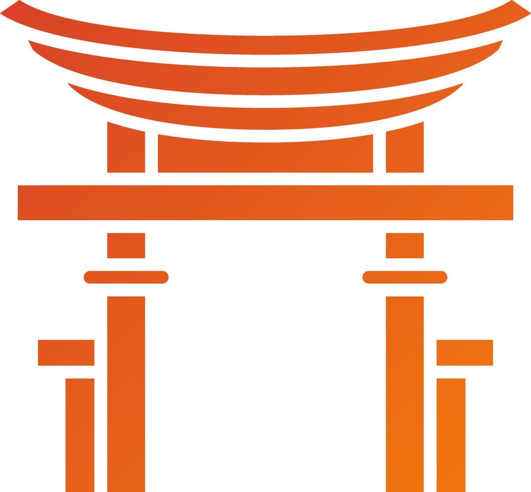 Torii Gate Icon Style vector