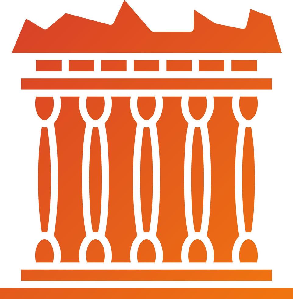 Acropolis Icon Style vector