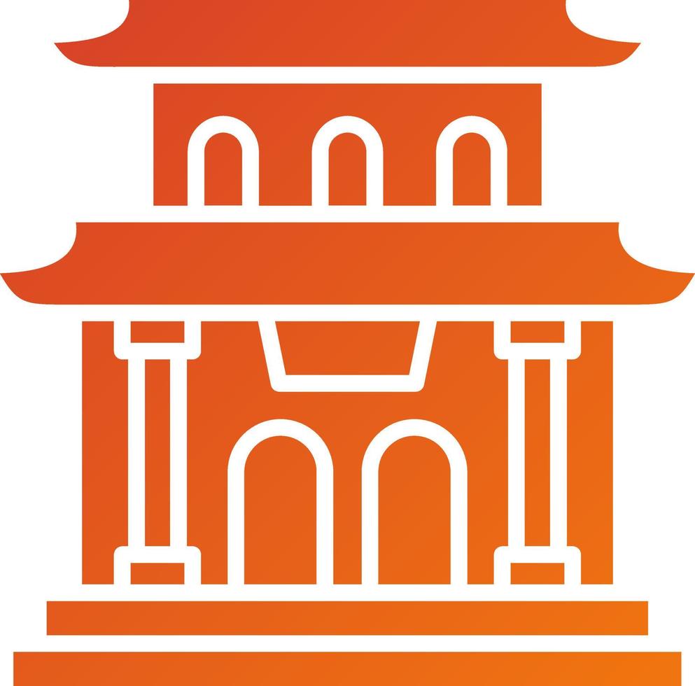 Pagoda Icon Style vector
