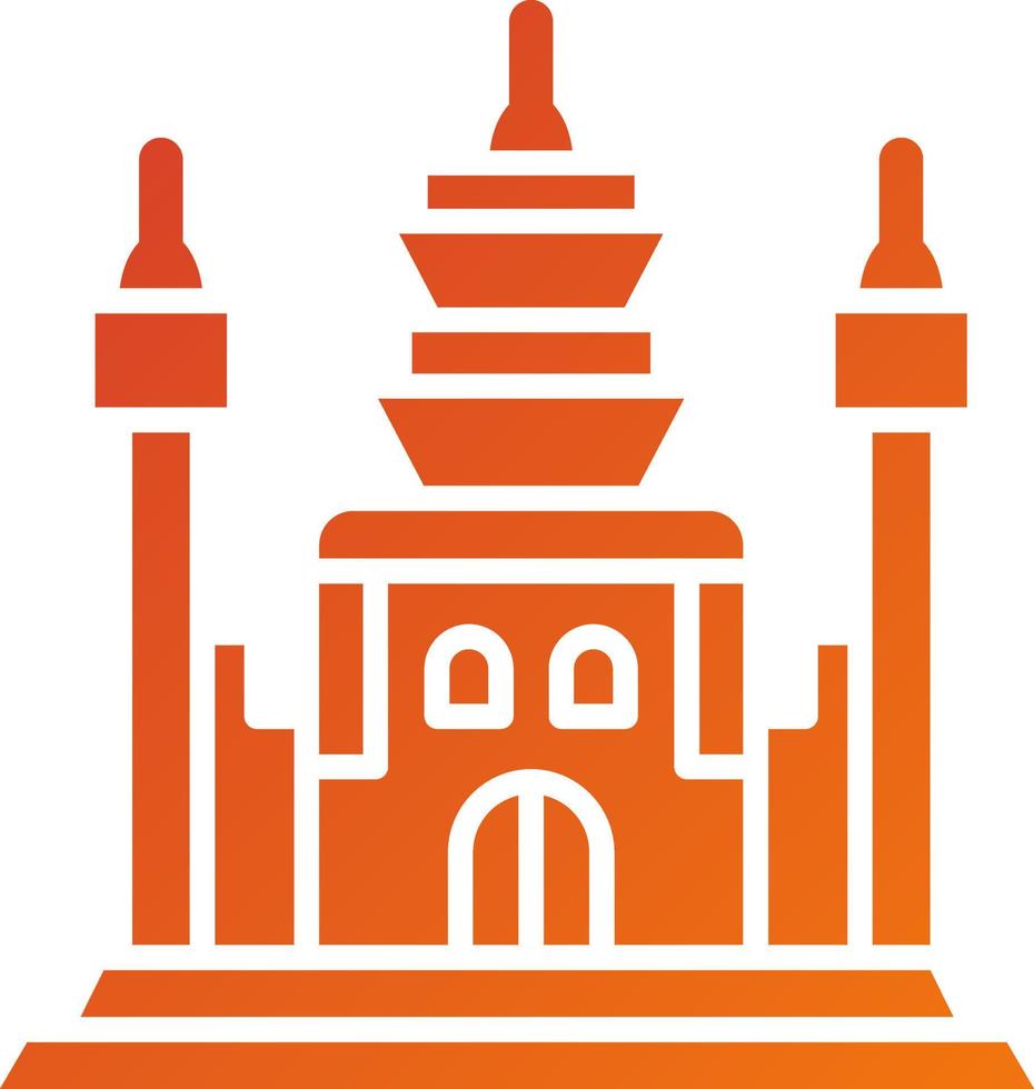 Angkor Wat Icon Style vector