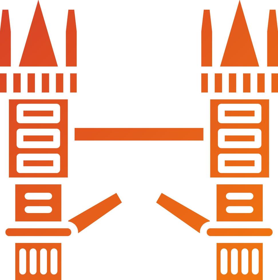 Tower Bridge Icon Style vector