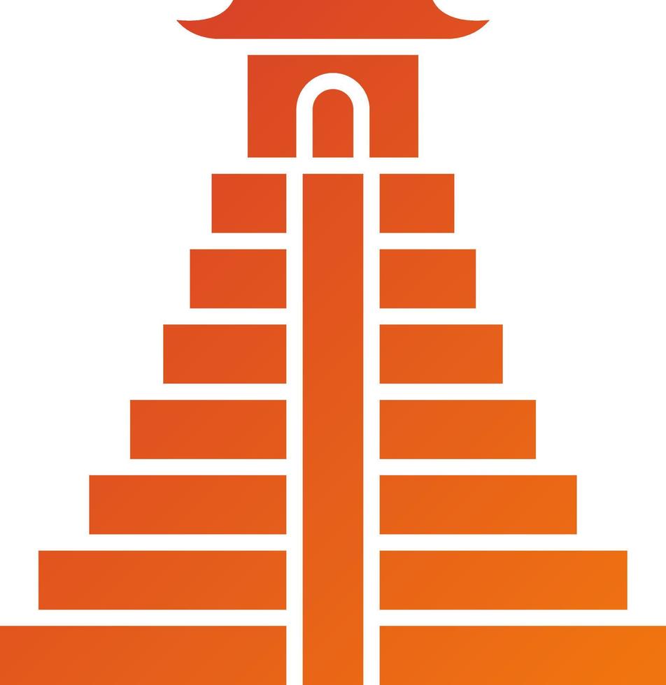 Chichen Itza Icon Style vector