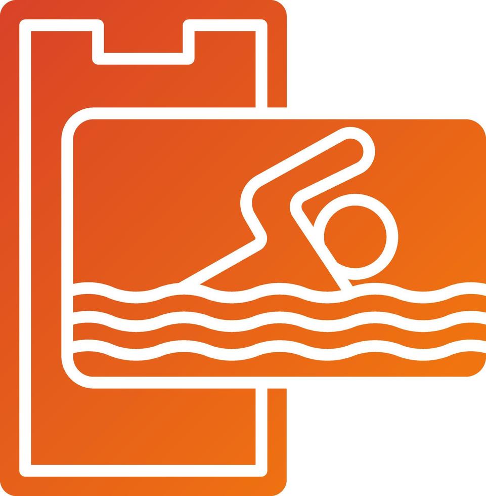 estilo de icono de natación vector