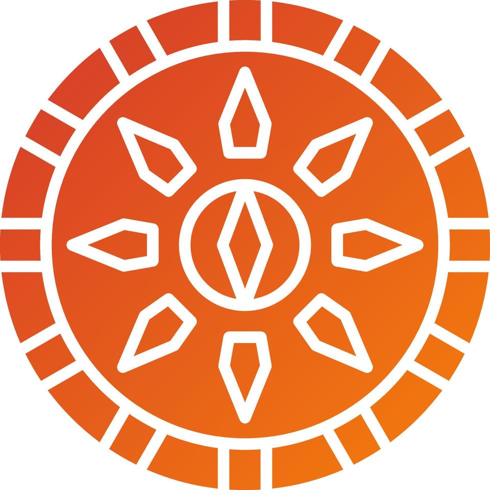 Viking Shield Icon Style vector