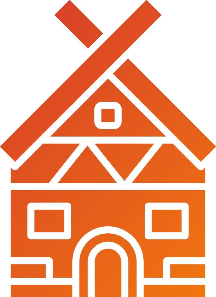 Viking Hut Icon Style vector