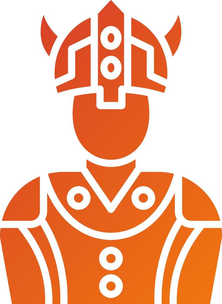 vikingo hombre icono estilo vector