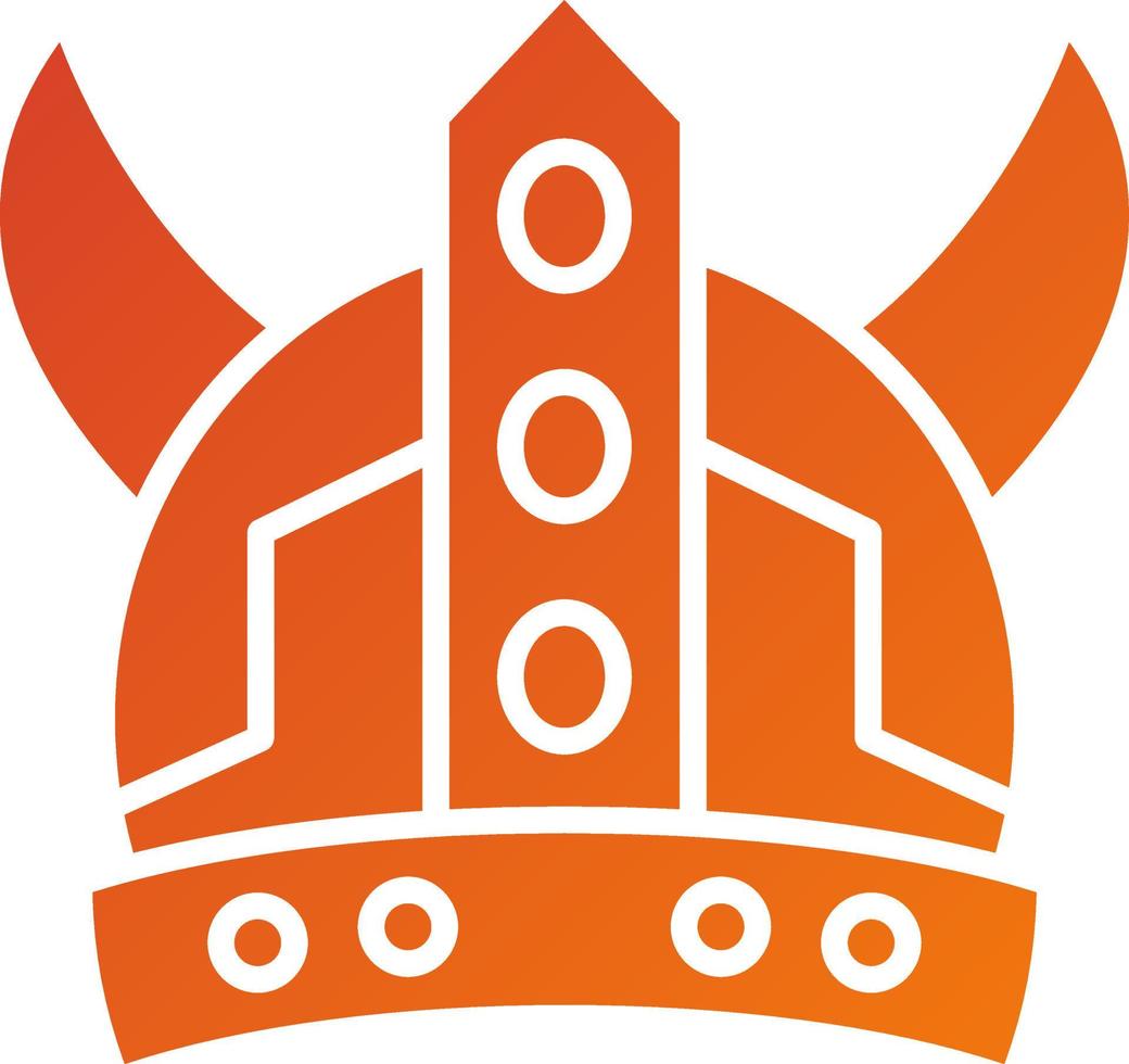 Viking Helmet Icon Style vector