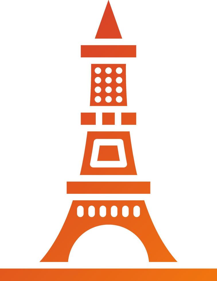 Eiffel Tower Icon Style vector