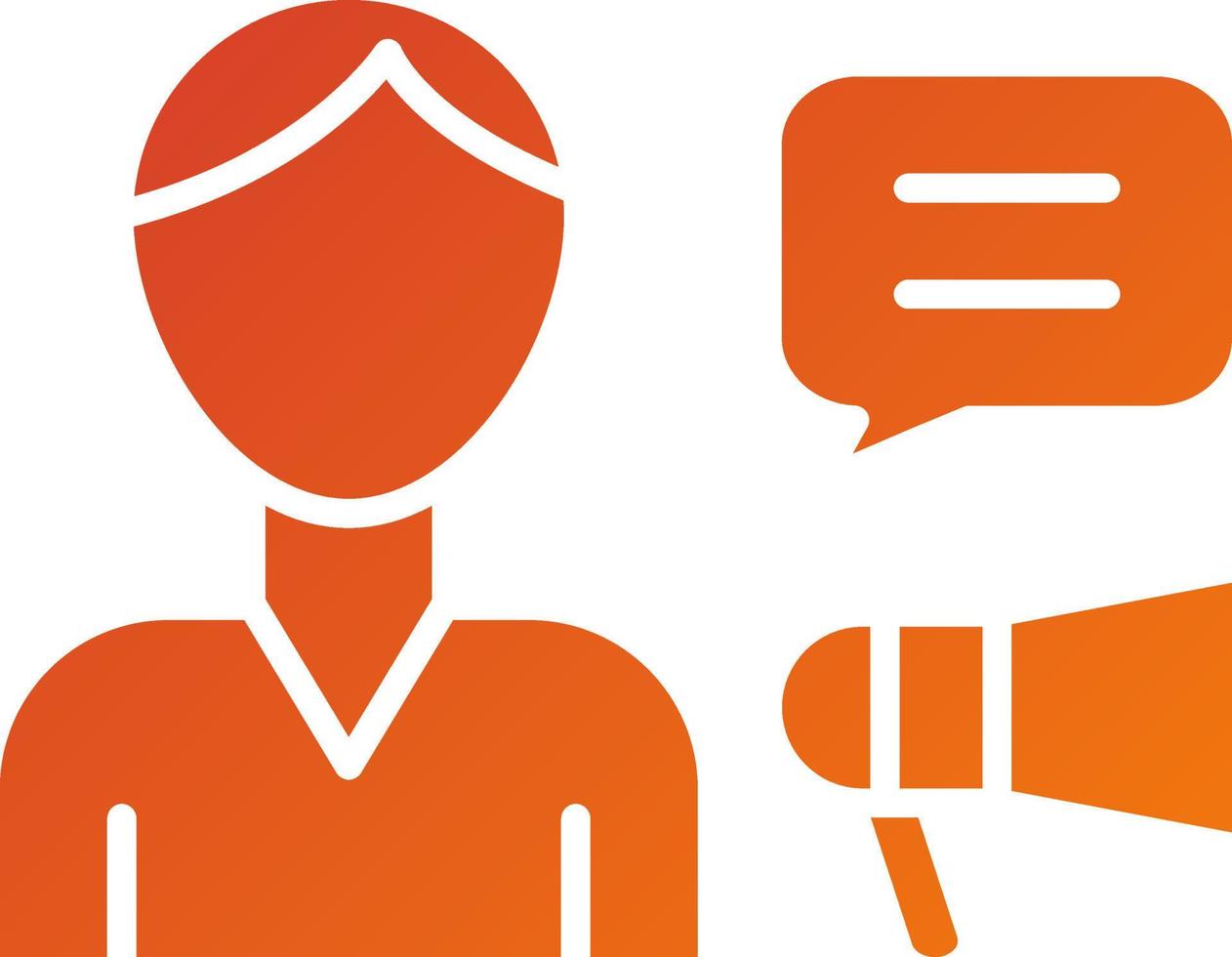 PR Specialist Male Icon Style vector