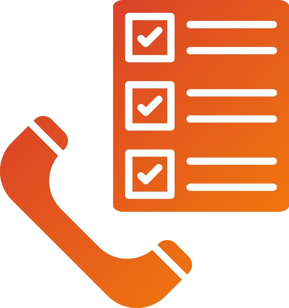Phone Survey Icon Style vector