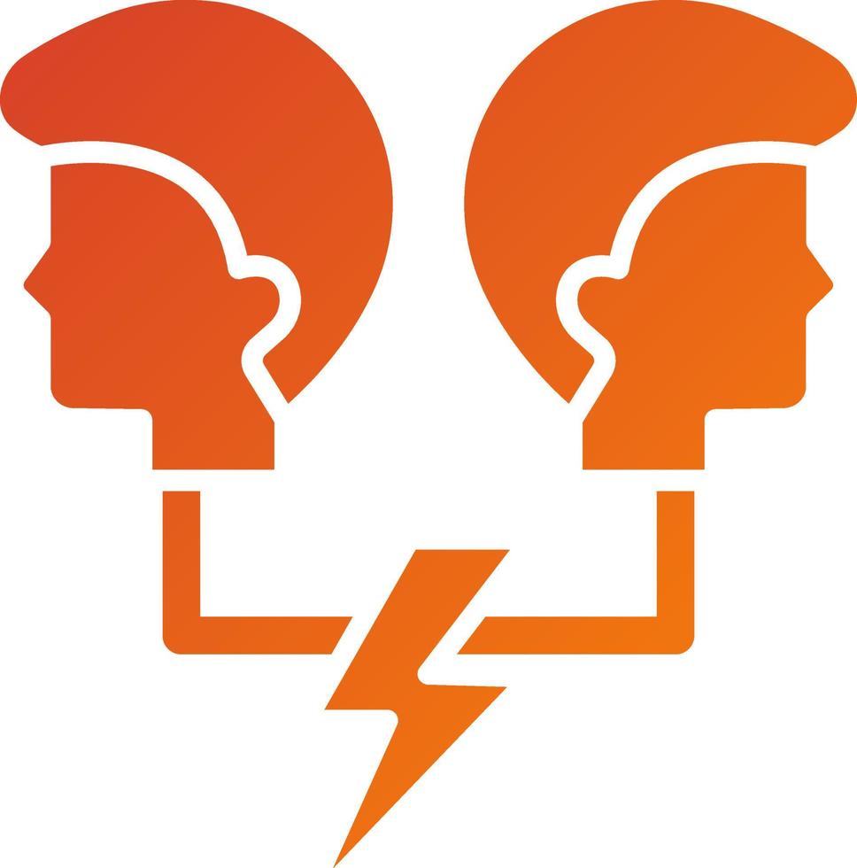 Conflicting Thoughts Icon Style vector