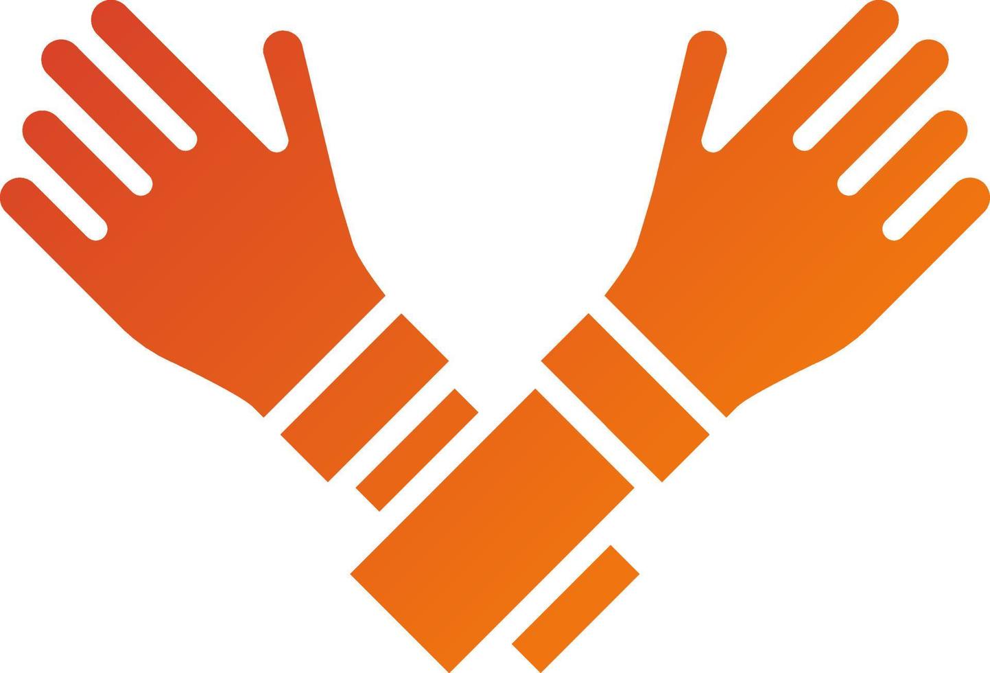 Hands Crossed Icon Style vector