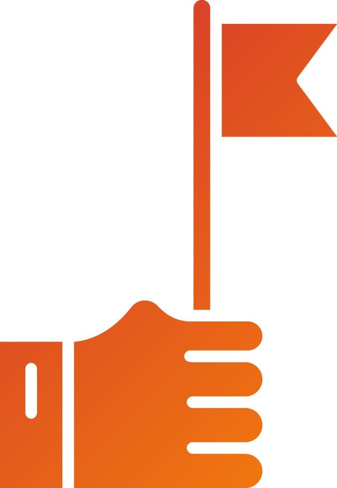 Holding Flag Icon Style vector