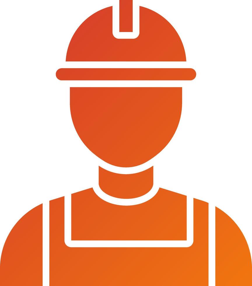 Factory Worker Man Icon Style vector