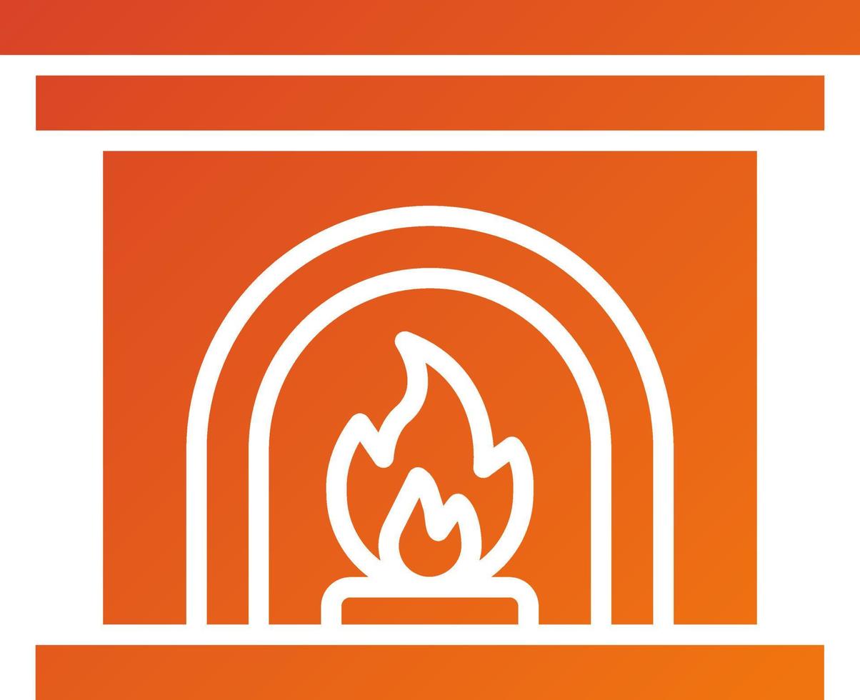 Fireplace Icon Style vector