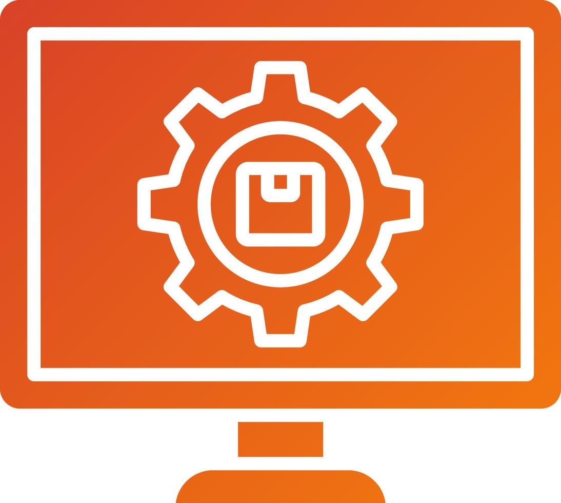 Computer Aided Manufacturing Icon Style vector