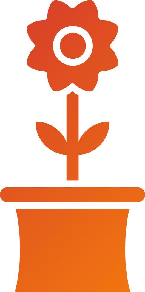 Flower Pot Icon Style vector