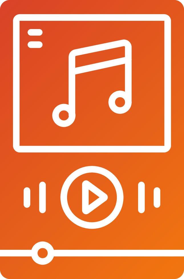 estilo de icono de reproductor de música vector