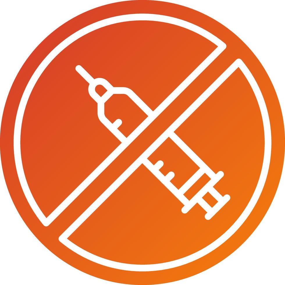 Anti Vaccination Icon Style vector