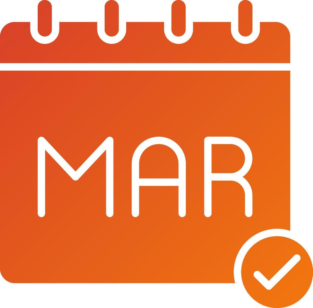 March Icon Style vector