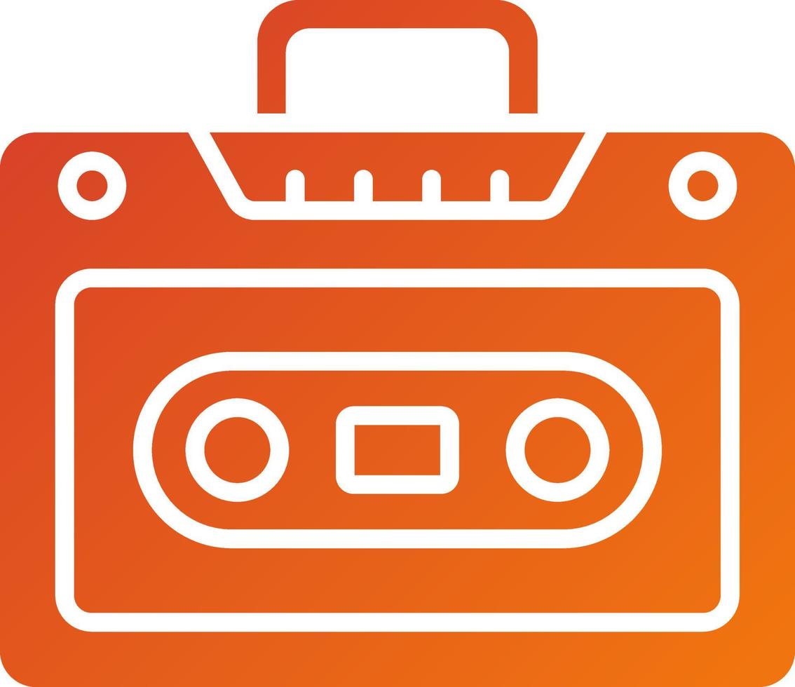 Cassette Player Icon Style vector