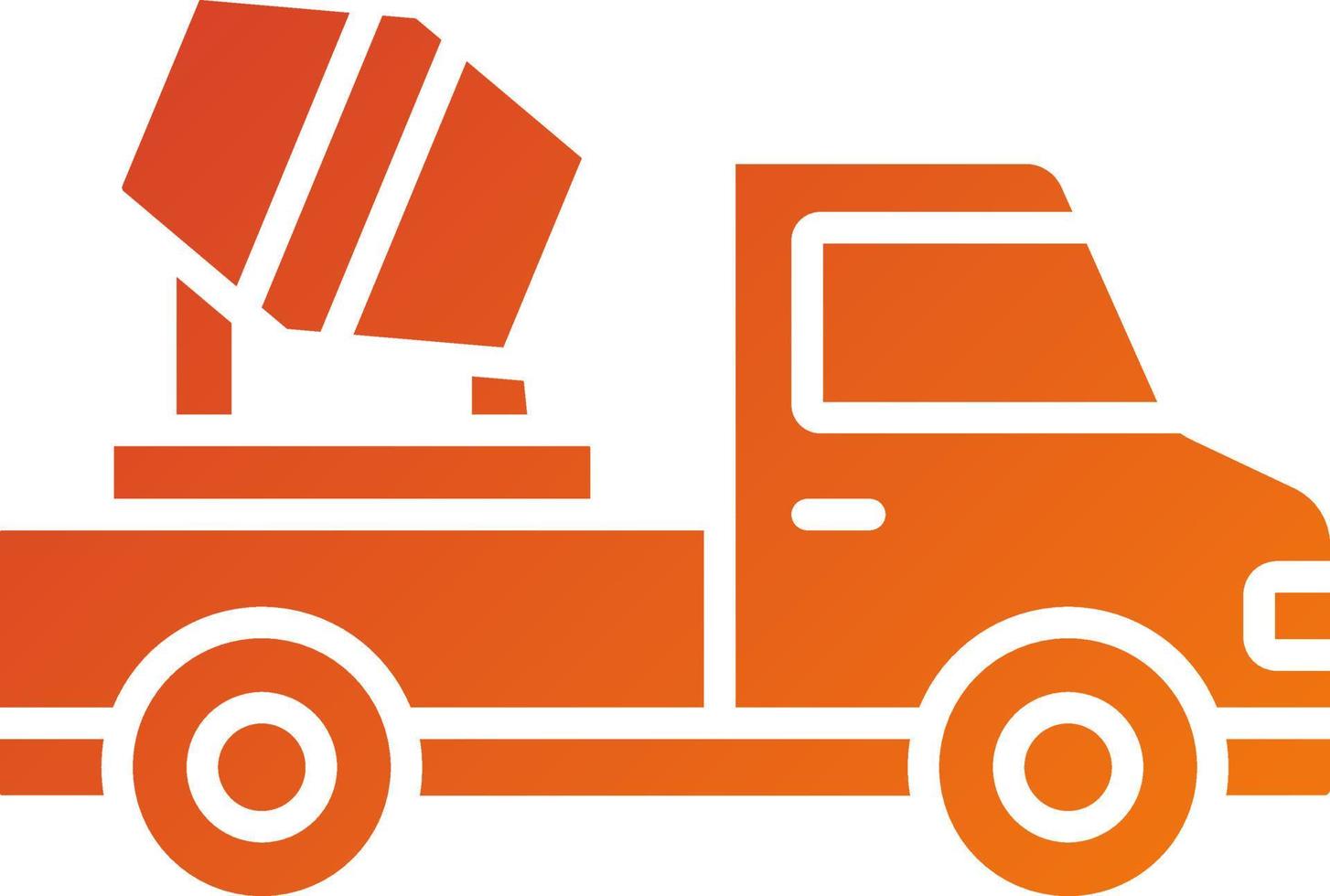 Concrete Mixer Icon Style vector