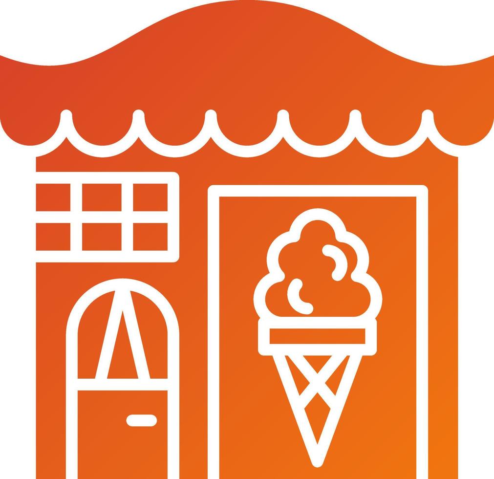 Icecream Shop Icon Style vector