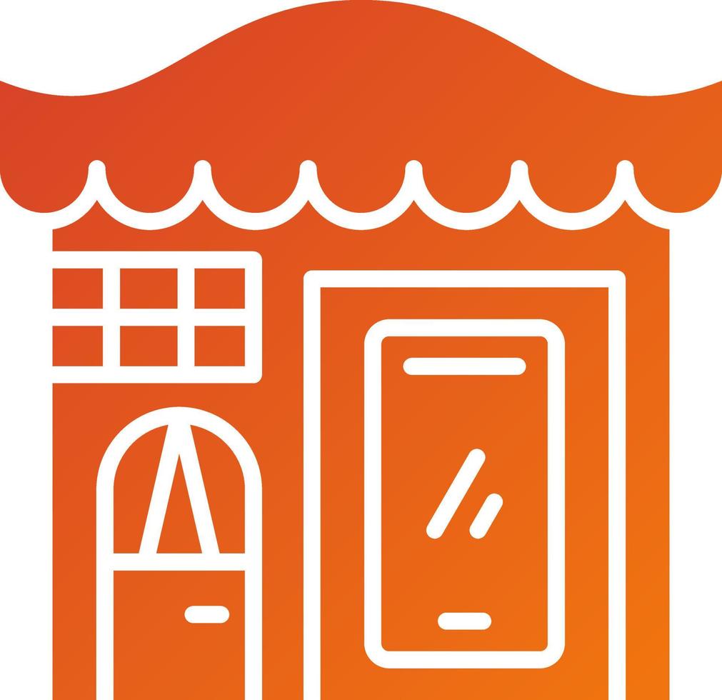 Mobile Shop Icon Style vector