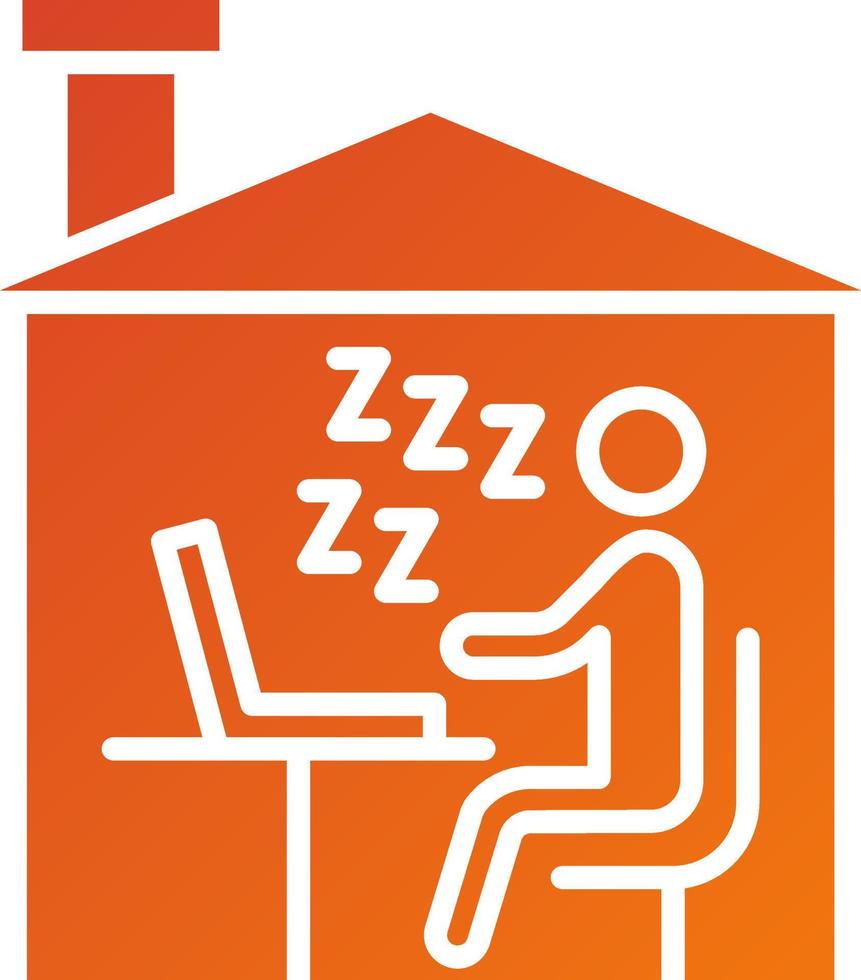 Sleepy Worker Icon Style vector